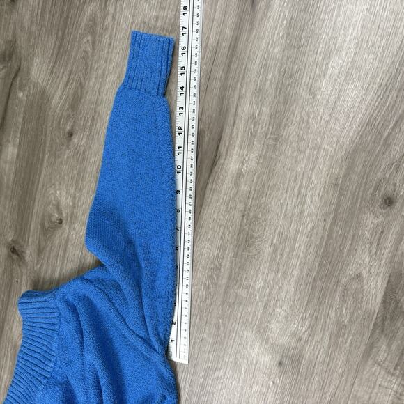 Sabie Turtleneck Womens Size Medium Long Sleeve Cropped Sweater Blue - Picture 6 of 9